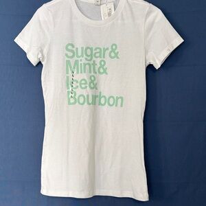 Bella Canvas White Tee with Mint Green Text Graphic